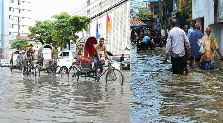 বৃষ্টিতে তলিয়ে গেছে সড়ক ও অলি-গলি