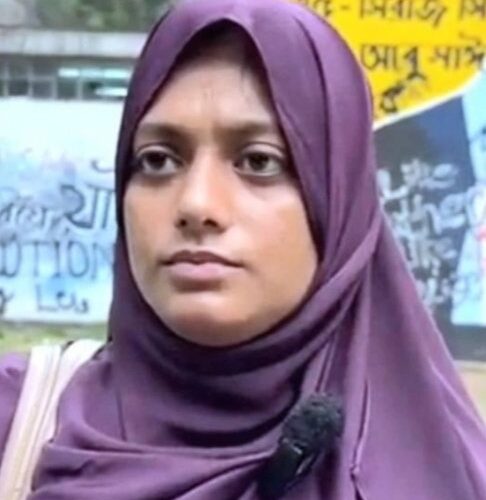 সরকার আমাদের ১০হাজার টাকা ভাতা না দিয়ে সিকিউরিটি দিক;  জুলাই যোদ্ধা সানজিদা